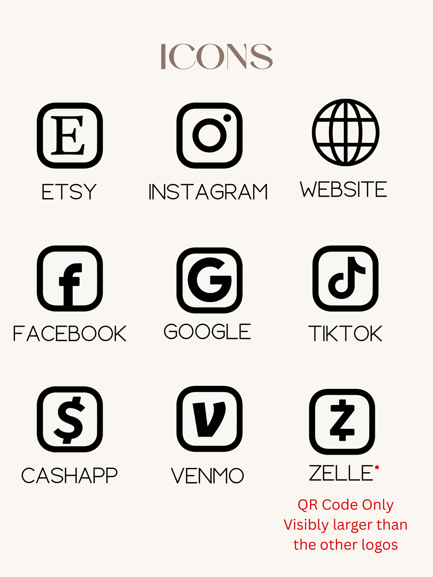 icons chart for social media sign