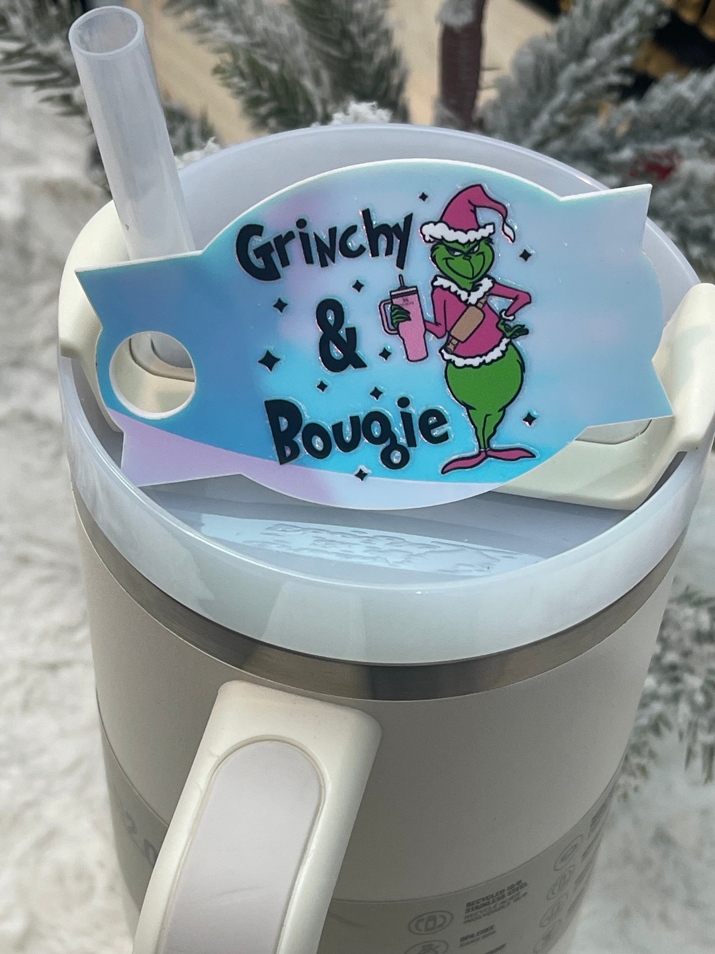 Grinchy and Bougie Cups Name Plate