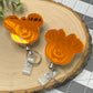 Pumpkin Mirrored Acrylic Badge Reel