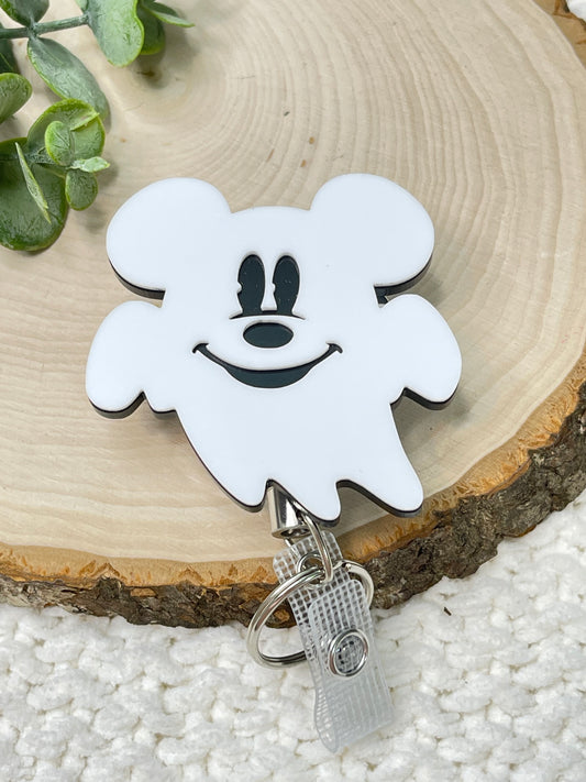 Cute Ghost Acrylic Badge Reel