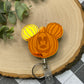 Pumpkin Mirrored Acrylic Badge Reel