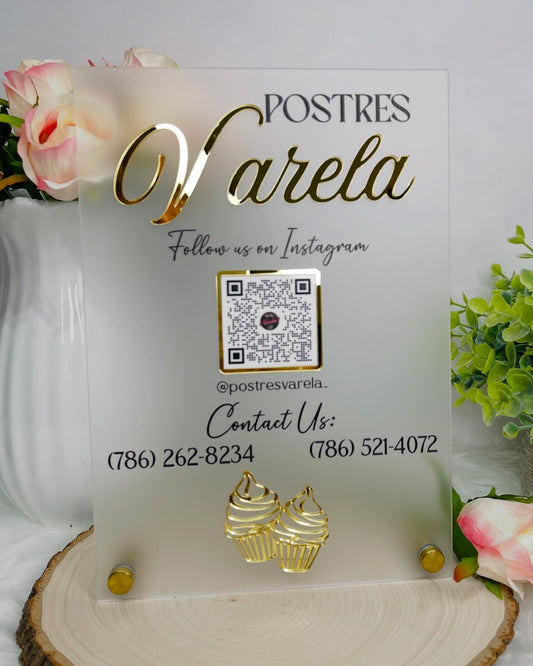 Custom Smart Social Media Sign with NFC Tap Technology