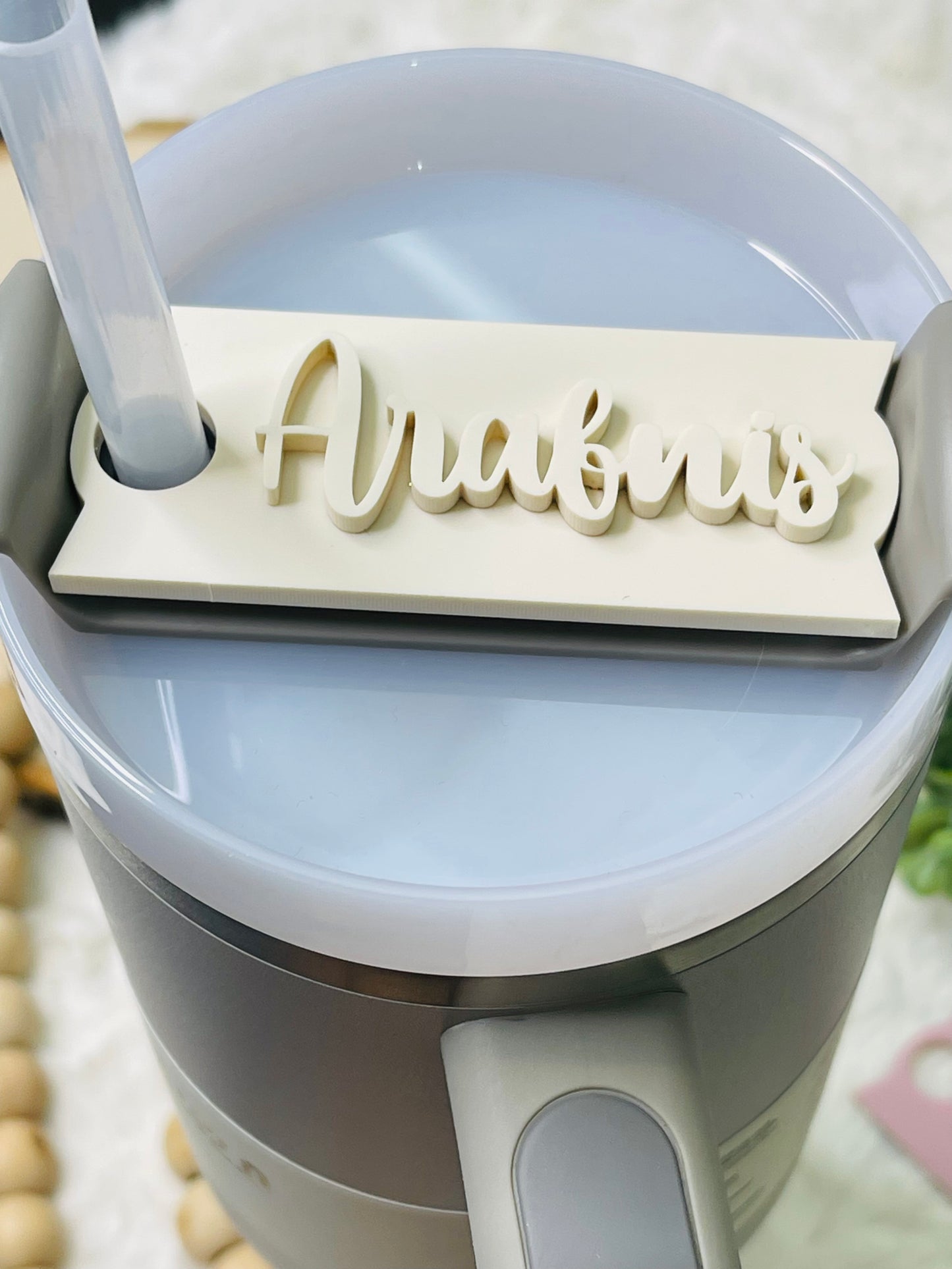 Monochromatic Pastel Stanley Cups Name Plate