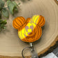 Pumpkin Mirrored Acrylic Badge Reel