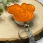 Pumpkin Mirrored Acrylic Badge Reel