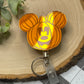 Pumpkin Mirrored Acrylic Badge Reel