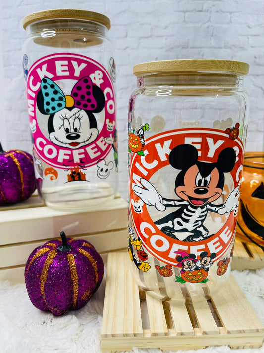 Halloween Glass Can - 16 oz