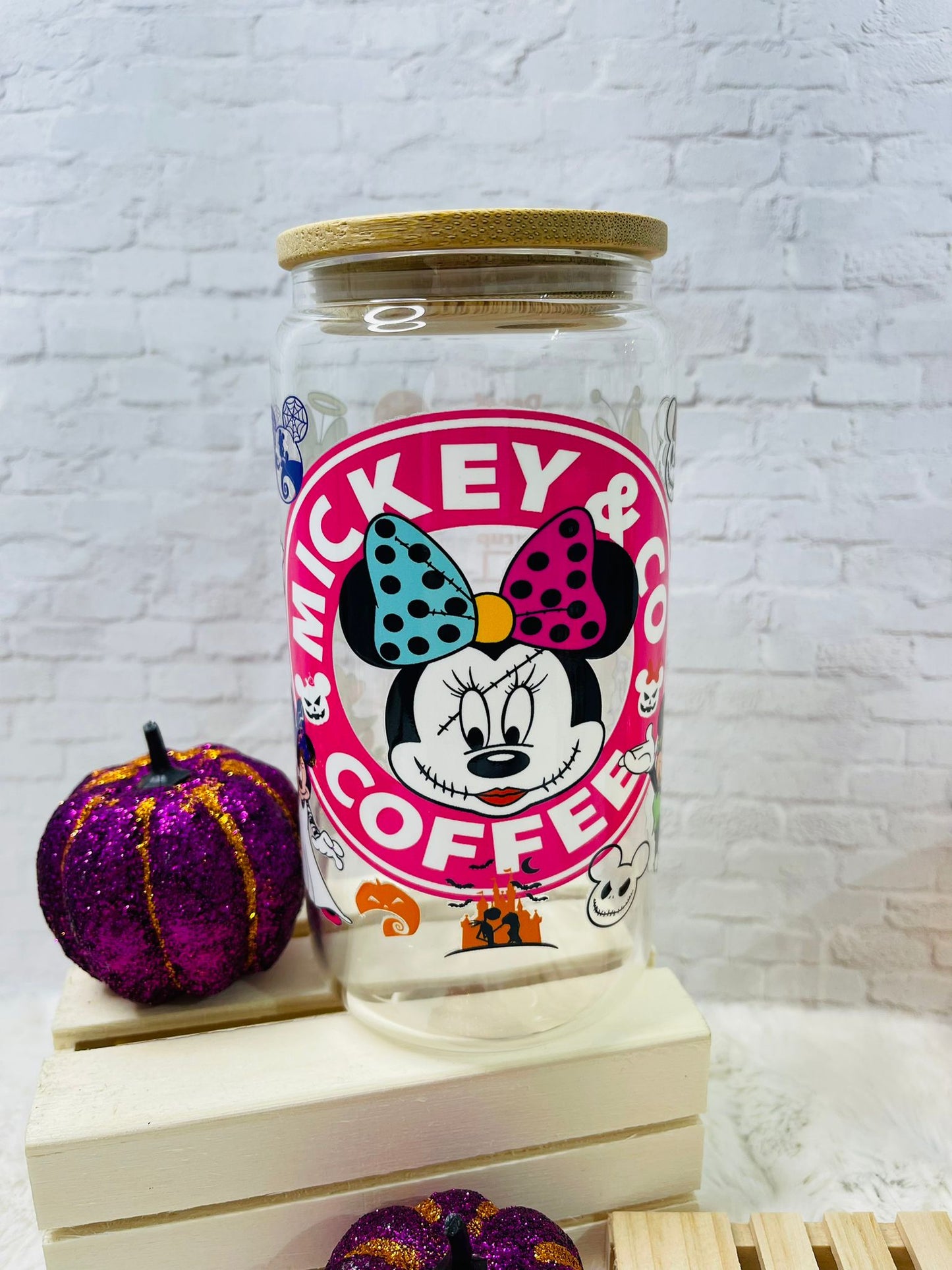 Halloween Glass Can - 16 oz