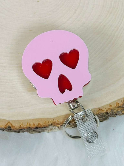 Valentine's Day Skull Badge Reel