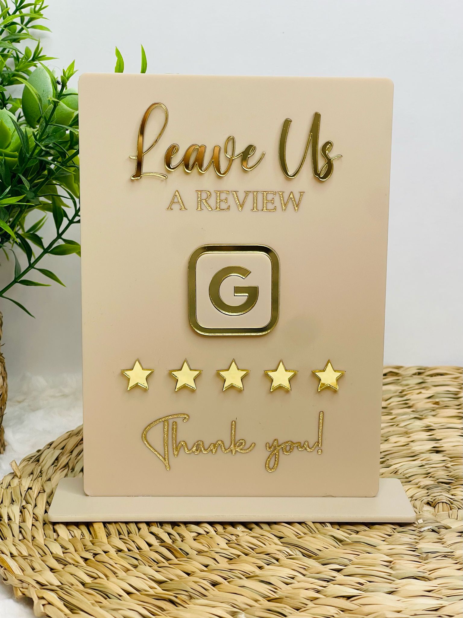 google review NFC sign for small business display